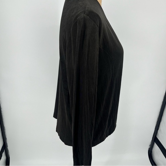 CHICO'S Travelers Open Front Black Cardigan Long Sleeve Stretch Capsule Wardrobe - Picture 7 of 11